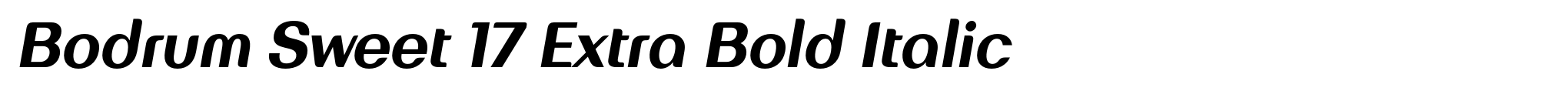 Bodrum Sweet 17 Extra Bold Italic image